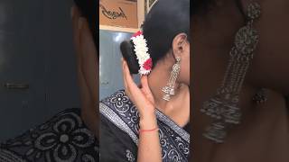 Easy and quick hairstyle for saree 🌹😍hairstyles goesviral hairtutorial hair shorts trending [upl. by Charry]