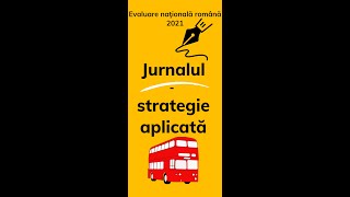 Jurnal  redactare  exemplu 10LaEN Evaluare nationala 2021 romana [upl. by Ymrej]