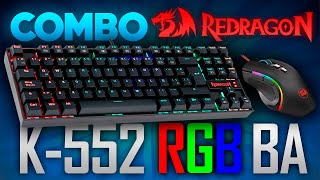 Combo REDRAGON K552RGBBA  Unboxing y Review [upl. by Aket897]