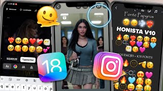 SAIU 🥳 HONISTA ATUALIZADO 2024 INSTAGRAM estilo IPHONE com EMOJIS IOS  IOS FONTS  REPOST REELS IOS [upl. by Aniri]