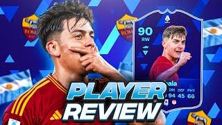 90 POTM DYBALA SBC PLAYER REVIEW  SERIE A PLAYER OF THE MONTH  FC 24 Ultimate Team [upl. by Dorothea]