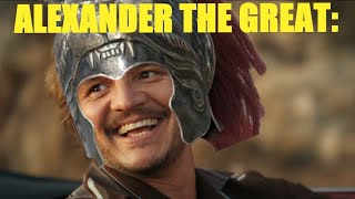 Alexander the Great  Nicolas Cage and Pedro Pascal car meme [upl. by Ardnnaed125]