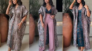 How to Cut and Sew this trendy 2 in 1 Agbada KIMONO  Bubu  Adjustable Kaftan with tight waist [upl. by Sharp]