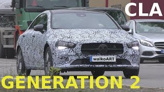 Mercedes Erlkönig CLA 2019 Generation 2 weniger getarnt CLA C118 less camouflaged 4K SPY VIDEO [upl. by Nessa972]