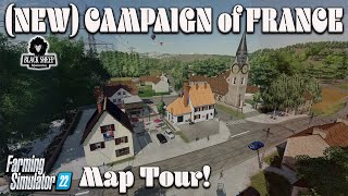 NEW “CAMPAIGN of FRANCE” FS22 MAP TOUR  NEW MOD MAP  Farming Simulator 22 Review PS5 [upl. by Aldwon308]