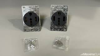 50A 125250V Single Receptacle Outlet NEMA 1450R Electric Vehicle Outlet 2Pack [upl. by Eillam]