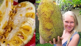 JACKFRUIT HUR Ã–PPNAR MAN OCH AÌˆTER VAÌˆRLDENS STOÌˆRSTA FRUKT RAÌŠGO TESTAR FRUKT [upl. by Nikkie]