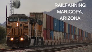 Railfanning Maricopa Arizona Feat 2 UP Trains [upl. by Matteo]