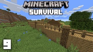 Minecraft 114 Survival Lets Play  Village Wall  Ep 9 [upl. by Nwahsuq]