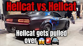 Hellcat vs Hellcat hellcat race rollracing whipplesupercharger e85 cops race lowdollar [upl. by Dachia938]