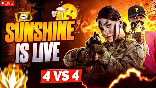 🔴LIVE FREE FIRE LIVE 1 VS 4 GUILD TEST😎WITH SUNSHINE freefirelive shortslive nonstopgaming [upl. by Zachariah412]