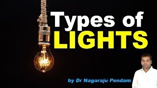 Types of Lights I Incandescent I Halogen I Fluorescent lamp I Phosphorescence lamp I LED I LASER [upl. by Eintihw41]