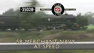 Southern Railway Merchant Navy 35028 Clan Line at speed [upl. by Claudelle]