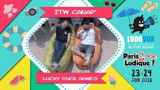 Paris Est Ludique 2018  Interview Lucky Duck Games [upl. by Notsirb]