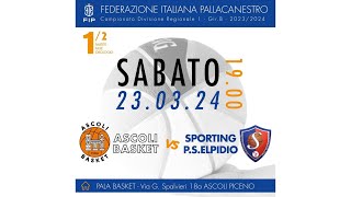 Ascoli Basket vs Sporting SantElpidio 23032024 [upl. by Gnah146]