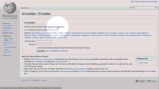 Wikipedia Tutorial Teil 1  Editieren und Anmelden [upl. by Fesoj]