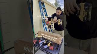 Milwaukee Fuel 12v Drill Vs Dewalt 20v XR Drill milwaukeetool powertools dewalt cordlessdrill [upl. by Cozza467]