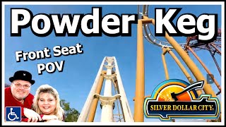 Longest Roller Coaster At Silver Dollar City – Powder Keg [upl. by Ybocaj]