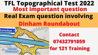 TFL topographical test 2022Denham RoundaboutReal Exam question involving Denham roundabout  tfl [upl. by Atikaj]