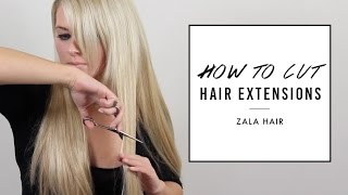 How to Cut Hair Extensions to Blend  ZALA Hair [upl. by Liagiba]