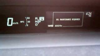 Toyota Prius 2010 Oil Light Reset [upl. by Nunci]