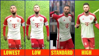 Lowest vs Low vs Standard vs High Graphics  Full Comparison eFootball™ 2024 Mobile [upl. by Jordon21]