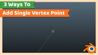 How to Add Single Vertex Point  Blender Tutorial [upl. by Parrisch]