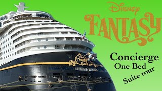 Disney Fantasy One Bed Concierge Suite Tour [upl. by Dlareg]