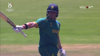 Lhuandre Pretorius 76 runs vs India U19  SemiFinal 1  IN19 vs SA19 [upl. by Ymerej]