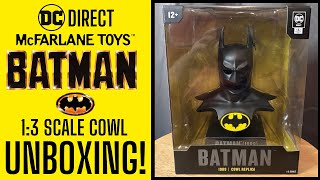 McFarlane Toys Batman 89 Cowl Replica 13 Scale Unboxing [upl. by Muirhead]