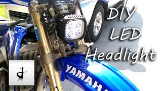 DIY LED Dirtbike Headlight  Much Brighter than Halogen [upl. by Dorree]