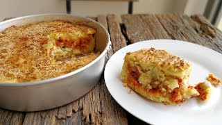 GATEAU o GATTO di PATATE con RAGU e FORMAGGIO [upl. by Melba]