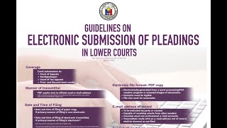 Explaining the Guidelines on Electronic Copies of Pleading [upl. by Etnomal275]