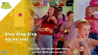 Diep diep diep als de zee  zing je mee  kids worship  Ollie en Sophie [upl. by Icart]