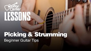 How to Use a Guitar Pick and Basic Strumming Patterns  Beginner Guitar Tips [upl. by Delaryd]