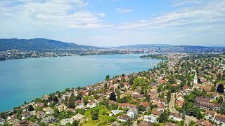 Drone Views of Switzerland in 4k Zollikon amp Kusnacht Goldbach  Zurich [upl. by Ralaigh]