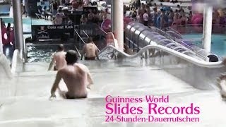 Guinness World Records 2013 – 24StundenDauerrutschen  Therme Erding  Galaxy Erding [upl. by Alitta327]