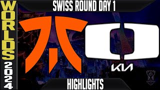 FNC vs DK Highlights  LoL Worlds 2024 Swiss Stage Day 1  Fnatic vs Damwon KIA [upl. by Aikemet802]