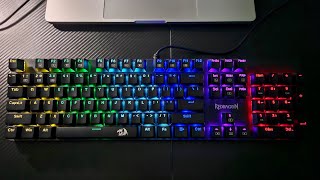 Redragon Sindri K671 Red Switch Mechanical Keyboard Sound Test  Type Racer and First Impressions [upl. by Gagnon]