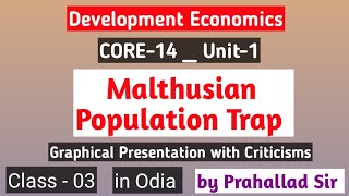 Malthusian Population Trap Development Economics Graphical Explanation and Limitation [upl. by Aninaj938]