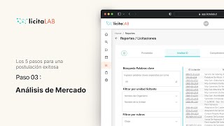 Los 5 pasos para una postulación exitosa Paso 03  Análisis de mercado [upl. by Ames]