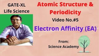 Atomic Structure amp Periodicity Electron Affinity EA GATEXLP Video No5 [upl. by Naitsyrk]