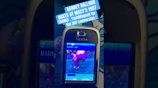 BARNEY BALLOON BUSTS AT MACY’S 1997 flipphone 3gp tech thanksgiving macys parade 1997 retro [upl. by Judenberg]