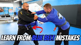 Black Belt Vs Blue Belt  BJJ Rolling Commentary [upl. by Anora]