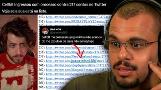 CELLBIT PROCESSA MAIS DE 200 PESSOAS Q XINGAREM ELE NO TWITTER E HATERS SE DESESPERAM [upl. by Melloney]