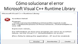 Cómo solucionar el error Microsoft Visual C Runtime Library [upl. by Uriiah432]