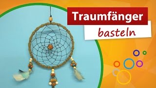 Traumfänger Bastelanleitung 🌺 trendmarkt24 Bastelideen [upl. by Ettelrats]