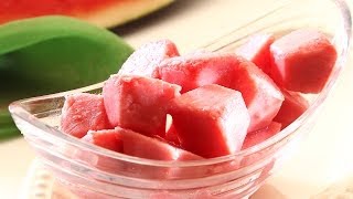 Watermelon Sorbet  Easy 3 step recipe [upl. by Nomma]