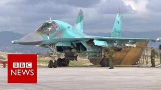 Inside Russian airbase launching Syria strikes  BBC News [upl. by Carlen]