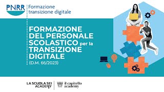 Formazione del personale scolastico per la Transizione Digitale [upl. by Ruomyes]